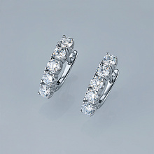 Серьги из белого золота c бриллиантами