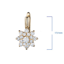 Серьги из желтого золота с бриллиантами (изготовление)