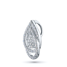 Классическая подвеска из серебра c бриллиантами