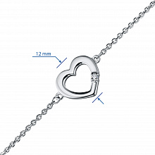 Браслет из серебра с бриллиантом (изготовление)