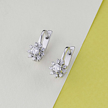 Серьги из белого золота с бриллиантами (изготовление)