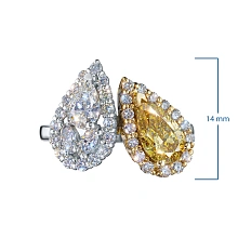 Кольцо из комбинированного золота c бриллиантами