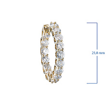 Серьги из желтого золота c бриллиантами