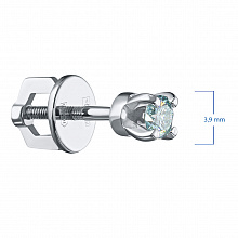 Пусеты из белого золота (изготовление) с бриллиантами