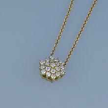 Подвеска из желтого золота c бриллиантами