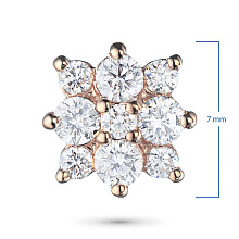 Классическая подвеска из красного золота с бриллиантами