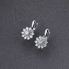 Серьги из белого золота с бриллиантами (изготовление)