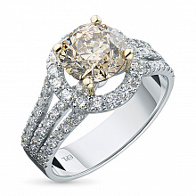 Кольцо из белого золота с бриллиантами (изготовление)