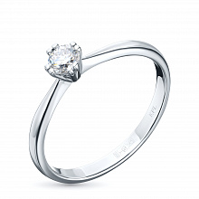 Кольцо из белого золота (изготовление) с бриллиантом