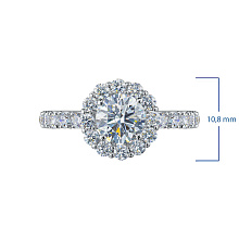 Кольцо из белого золота c бриллиантами