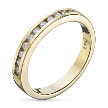 Кольцо из желтого золота c бриллиантами выращенными