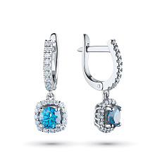 Серьги из белого золота (изготовление) с бриллиантами