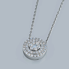 Подвеска из серебра c бриллиантами