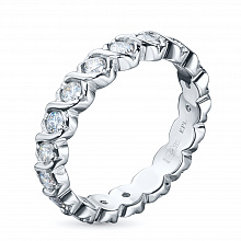 Кольцо из белого золота с бриллиантами (изготовление)