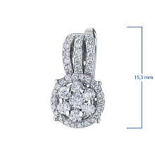 Серьги из белого золота с бриллиантами