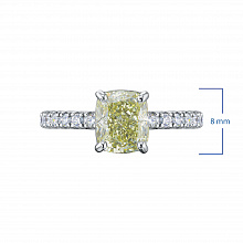 Кольцо из белого золота с бриллиантами (изготовление)