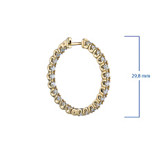 Серьги из желтого золота c бриллиантами