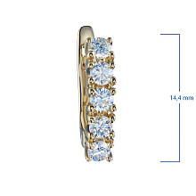 Серьги из желтого золота с бриллиантами