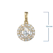 Подвеска из желтого золота c бриллиантами