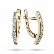 Серьги из красного золота с бриллиантами (изготовление)