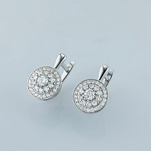 Серьги из белого золота с бриллиантами