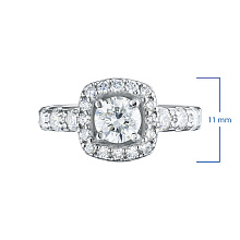 Кольцо из белого золота с бриллиантами