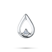 Подвеска из серебра с бриллиантом выращенным