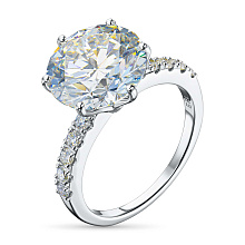 Кольцо из белого золота c бриллиантами