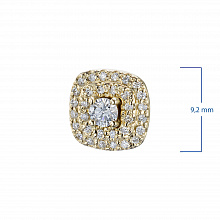 Пусеты из желтого золота с бриллиантами (изготовление)