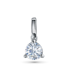 Подвеска из белого золота с бриллиантом