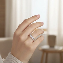 Кольцо из белого золота c бриллиантами