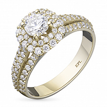 Кольцо из желтого золота с бриллиантами (изготовление)