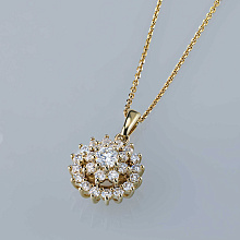 Подвеска из желтого золота c бриллиантами