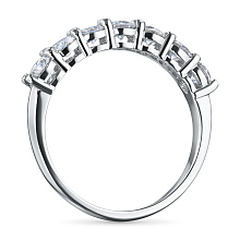 Классическое кольцо из белого золота с бриллиантами