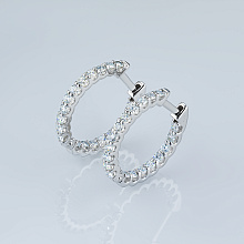 Серьги из белого золота с бриллиантами (изготовление)