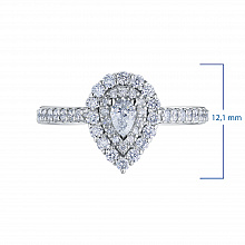 Кольцо из белого золота с бриллиантами (изготовление)