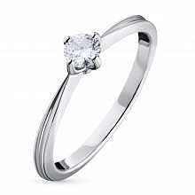 Кольцо из белого золота (изготовление) с бриллиантом