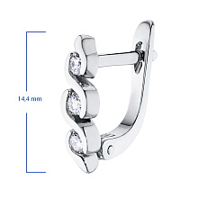 Серьги из белого золота с бриллиантами