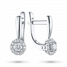 Серьги из белого золота с бриллиантами (изготовление)