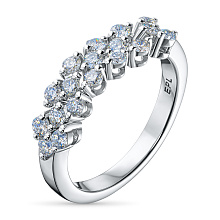 Кольцо из белого золота (изготовление) с бриллиантами