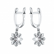 Серьги из белого золота с бриллиантами (изготовление)