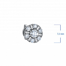 Пусеты из белого золота с бриллиантами (изготовление)