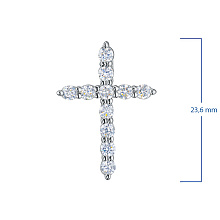 Подвеска из серебра c бриллиантами