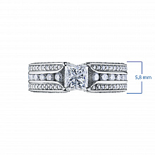 Кольцо из белого золота с бриллиантами (изготовление)