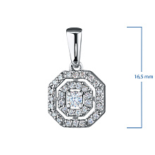 Подвеска из белого золота c бриллиантами