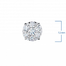 Пусеты из белого золота с бриллиантами (изготовление)