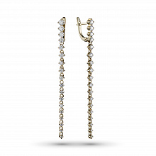 Серьги из желтого золота с бриллиантами (изготовление)