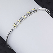 Браслет из белого золота с бриллиантами (изготовление)