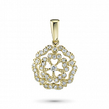 Подвеска из желтого золота с бриллиантами (изготовление)