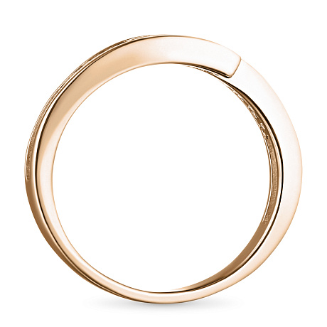 Классическое кольцо из красного золота с бриллиантами